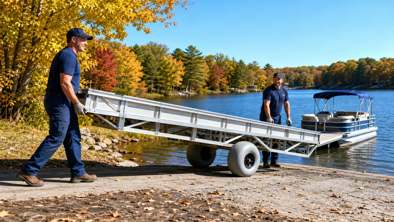 Early-Fall Dock Pull-Out Strategy for Roll in Boat Docks