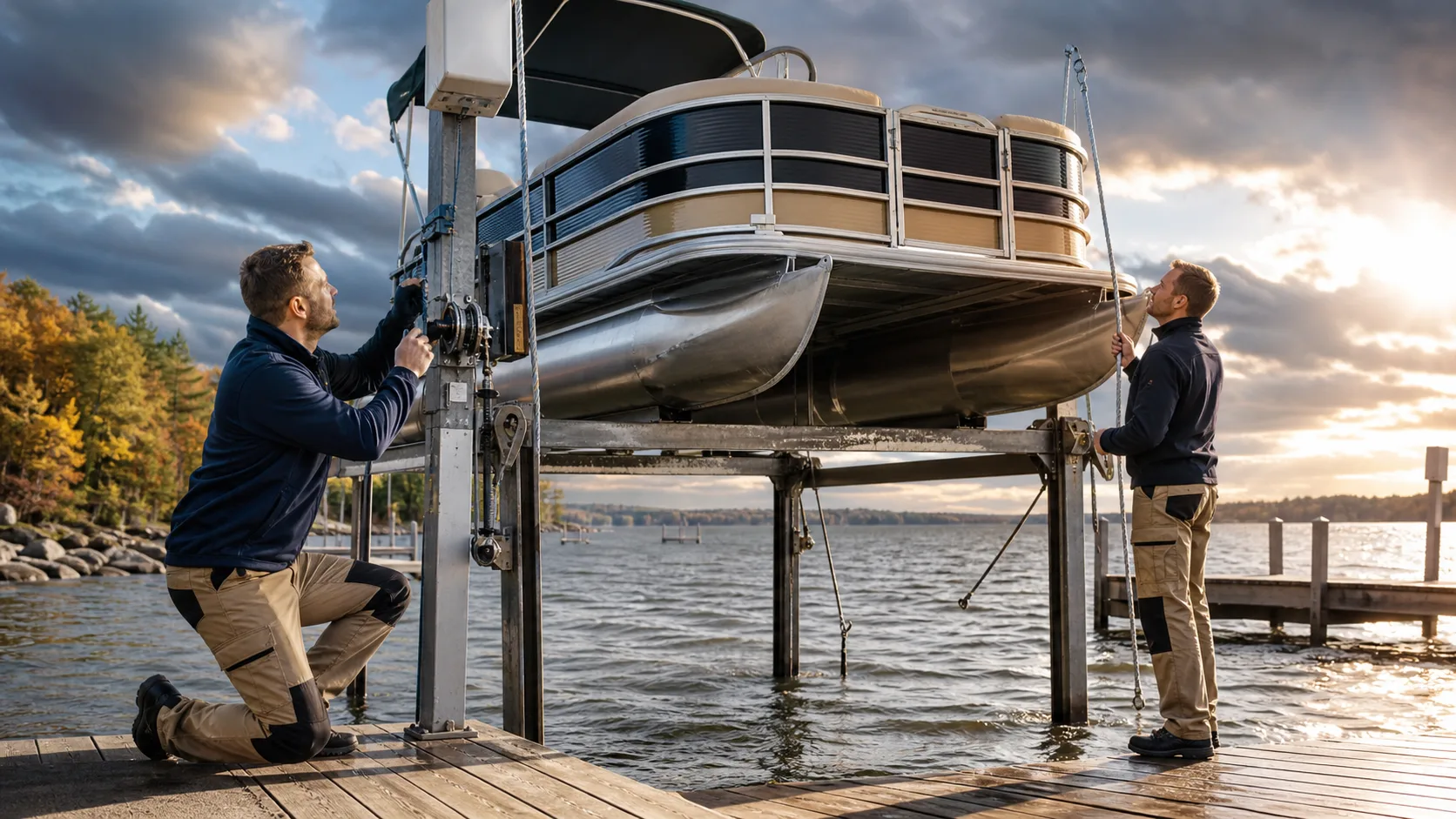 Weather Surprises Your Pontoon Boat Lift Must Be Ready for Late Season
